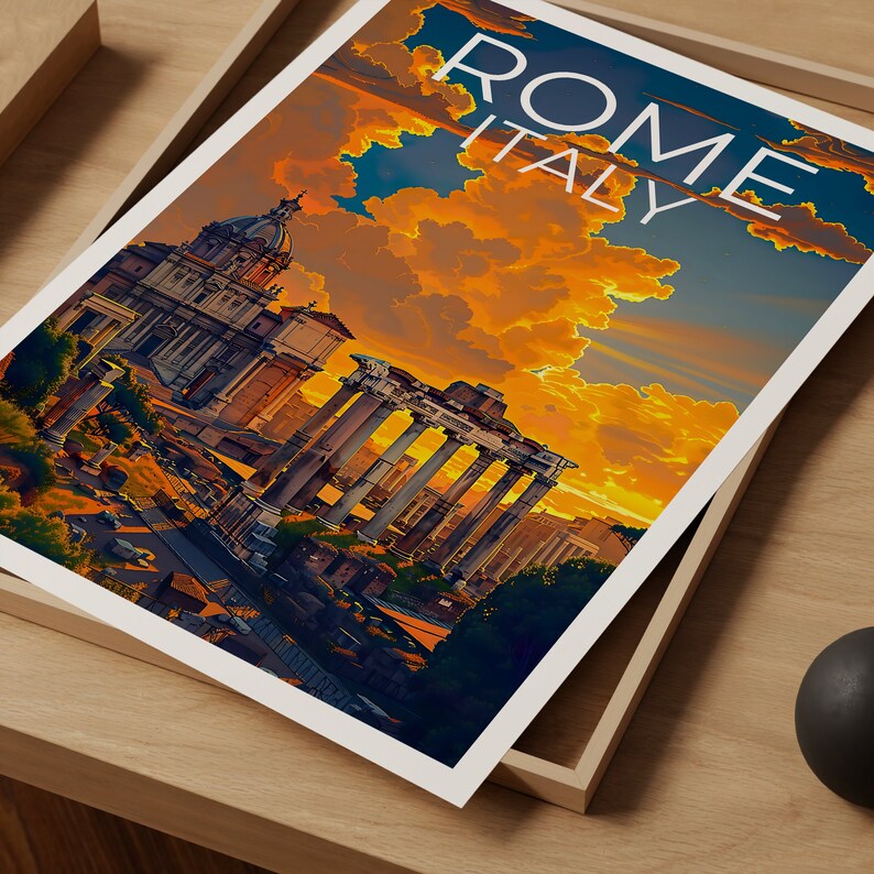 Rome Poster, Rome Print, Roman Forum Poster, Italy Print, Italy Poster, Rome Art, Rome Gift