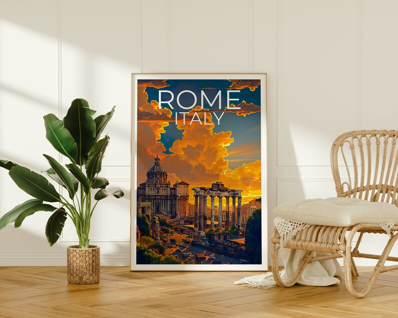 Rome Poster, Rome Print, Roman Forum Poster, Italy Print, Italy Poster, Rome Art, Rome Gift