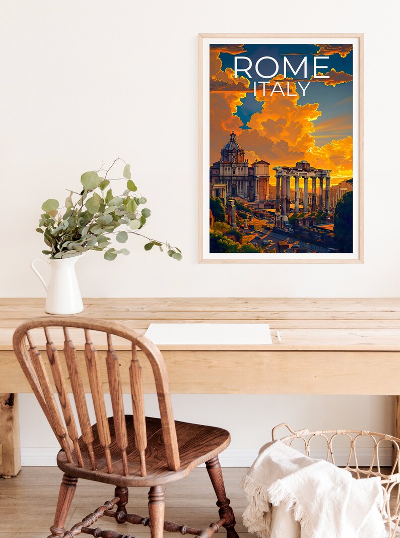 Rome Poster, Rome Print, Roman Forum Poster, Italy Print, Italy Poster, Rome Art, Rome Gift