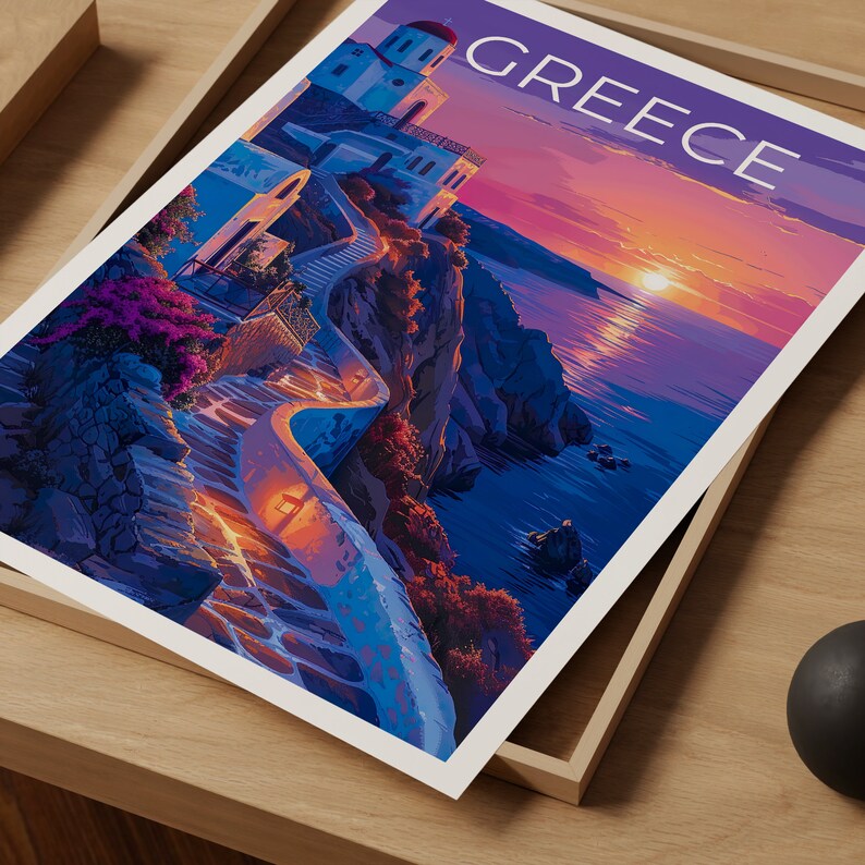 Greece Poster, Greece Print, Greek Island Poster, Greek Island Print, Greece Travel Poster, Mediterranean Art, Greece Art