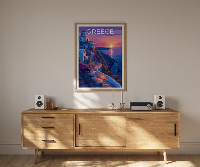 Greece Poster, Greece Print, Greek Island Poster, Greek Island Print, Greece Travel Poster, Mediterranean Art, Greece Art