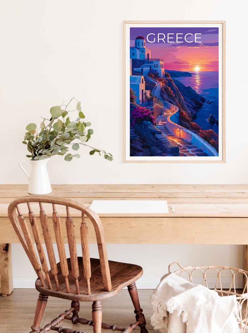 Greece Poster, Greece Print, Greek Island Poster, Greek Island Print, Greece Travel Poster, Mediterranean Art, Greece Art