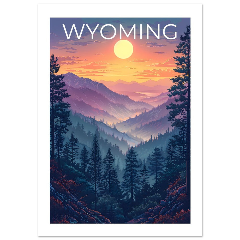 Wyoming Poster, Wyoming Print, Forest Poster, Mountain Print, Wyoming Mountain Poster, Wilderness Poster, Wyoming Gift