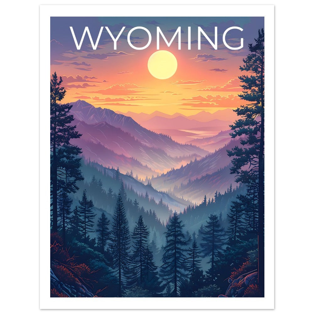 Wyoming Poster, Wyoming Print, Forest Poster, Mountain Print, Wyoming Mountain Poster, Wilderness Poster, Wyoming Gift