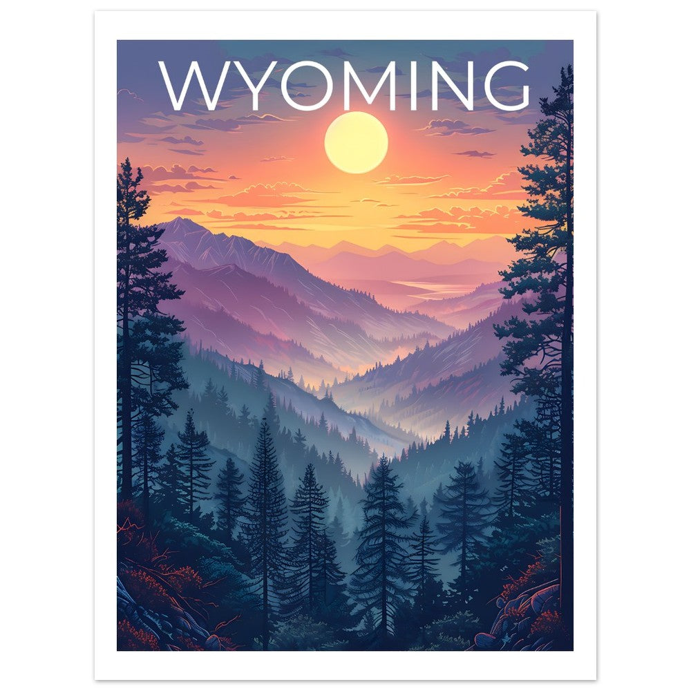 Wyoming Poster, Wyoming Print, Forest Poster, Mountain Print, Wyoming Mountain Poster, Wilderness Poster, Wyoming Gift