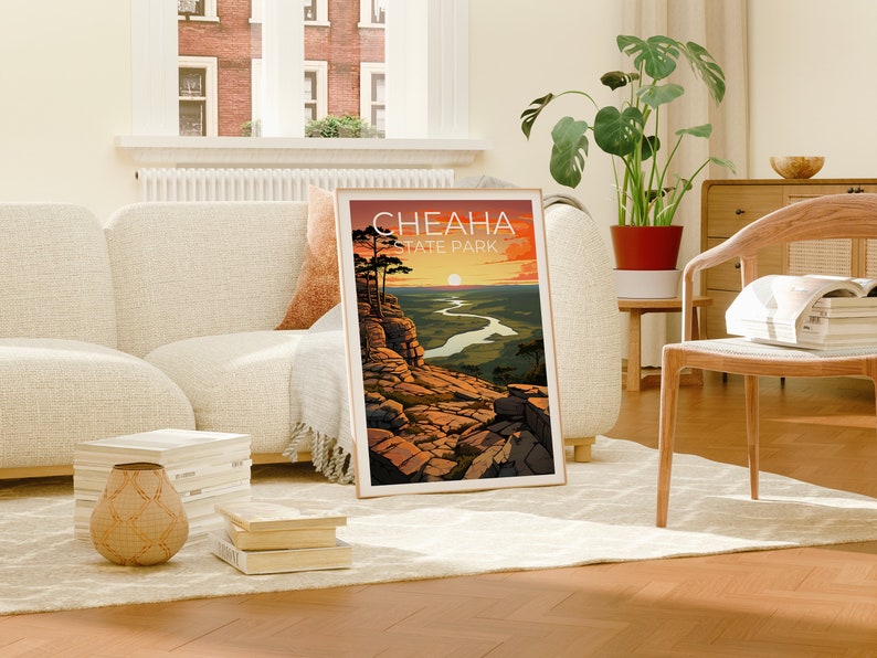 Cheaha Park Travel Poster, Alabama Wall Art, Alabama Print, Cheaha Park Poster, Alabama Poster, Forest Poster, Cheaha Park Art