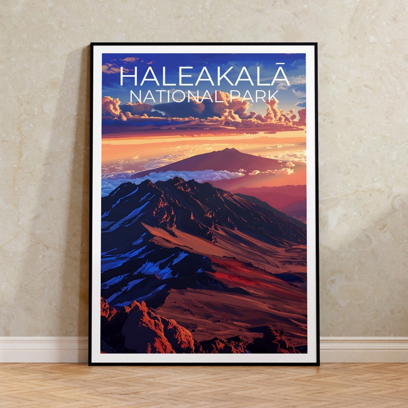 Haleakalā Nationalpark Poster, Hawaii Druck, Hawaii Poster, Haleakala Druck, Haleakala Reiseposter, Hawaii Kunst, Hawaii Geschenk