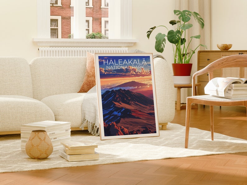Haleakalā Nationalpark Poster, Hawaii Druck, Hawaii Poster, Haleakala Druck, Haleakala Reiseposter, Hawaii Kunst, Hawaii Geschenk