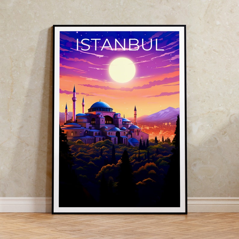 Istanbul Poster, Istanbul Print, Turkey Poster, Turkey Print, Istanbul Travel Poster, Hagia Sofia Poster, Hagia Sofia Print