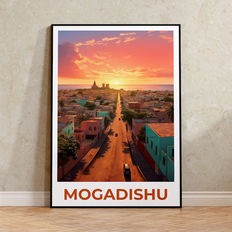 Mogadishu Travel Poster, Somalia Wall Art, Somalia Print, Mogadishu Poster, Somalia Poster, Africa Poster, Mogadishu Art