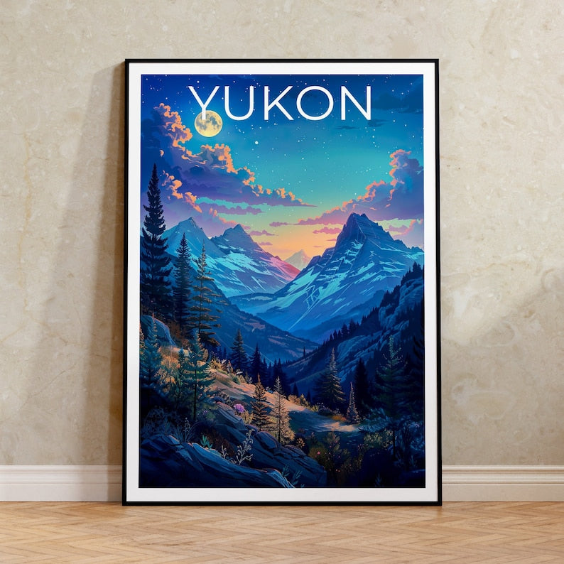 Yukon Poster, Yukon Print, Canada Poster, Canada Print, Yukon Travel Poster, Wilderness Poster, Yukon Art