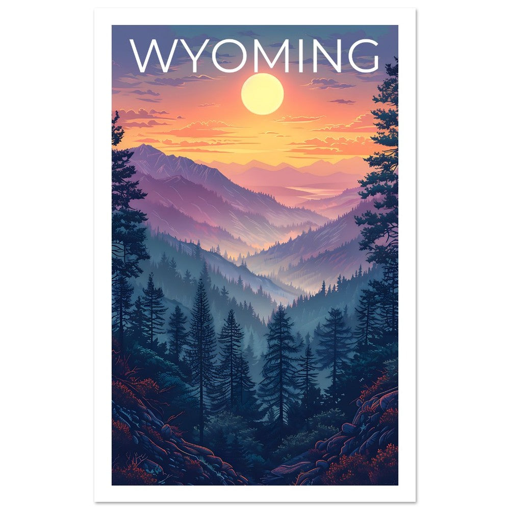 Wyoming Poster, Wyoming Print, Forest Poster, Mountain Print, Wyoming Mountain Poster, Wilderness Poster, Wyoming Gift