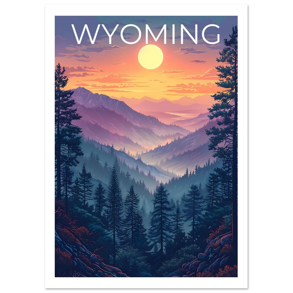 Wyoming Poster, Wyoming Print, Forest Poster, Mountain Print, Wyoming Mountain Poster, Wilderness Poster, Wyoming Gift
