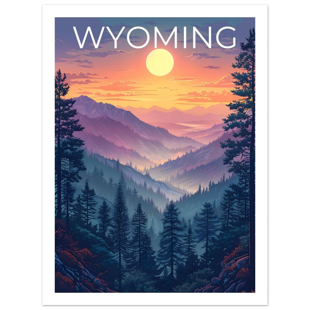 Wyoming Poster, Wyoming Print, Forest Poster, Mountain Print, Wyoming Mountain Poster, Wilderness Poster, Wyoming Gift