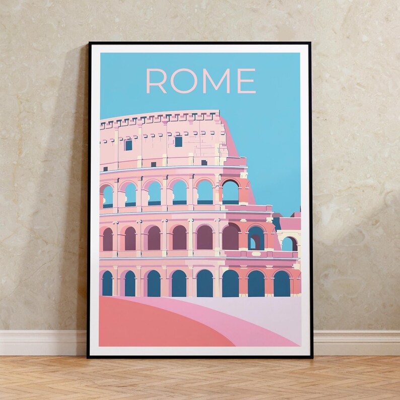 Rome Poster, Italy Travel Print, Colosseum Art, Colosseum Print, Italy Poster, Rome Gift, Italy Print