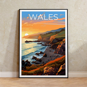 Wales Reiseposter, UK Wandkunst, UK Druck, Wales Poster, UK Poster, Großbritannien Poster, Wales Druck