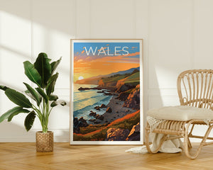 Wales Reiseposter, UK Wandkunst, UK Druck, Wales Poster, UK Poster, Großbritannien Poster, Wales Druck