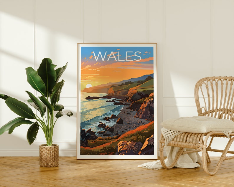 Wales Reiseposter, UK Wandkunst, UK Druck, Wales Poster, UK Poster, Großbritannien Poster, Wales Druck