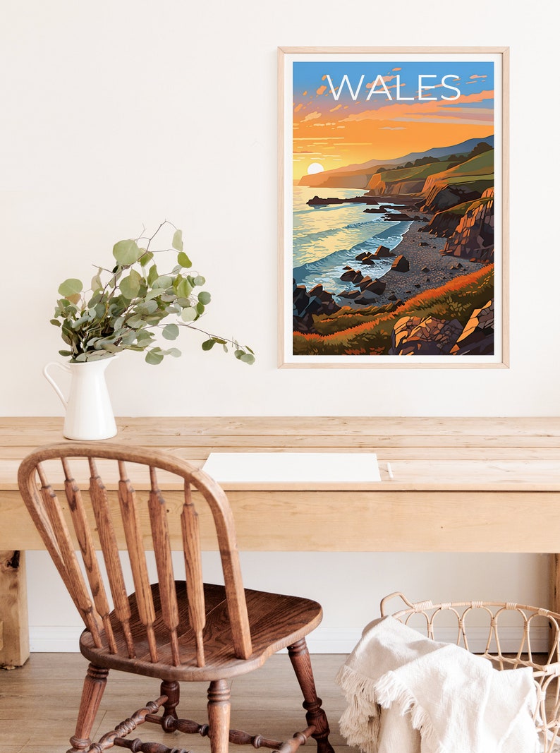 Wales Reiseposter, UK Wandkunst, UK Druck, Wales Poster, UK Poster, Großbritannien Poster, Wales Druck