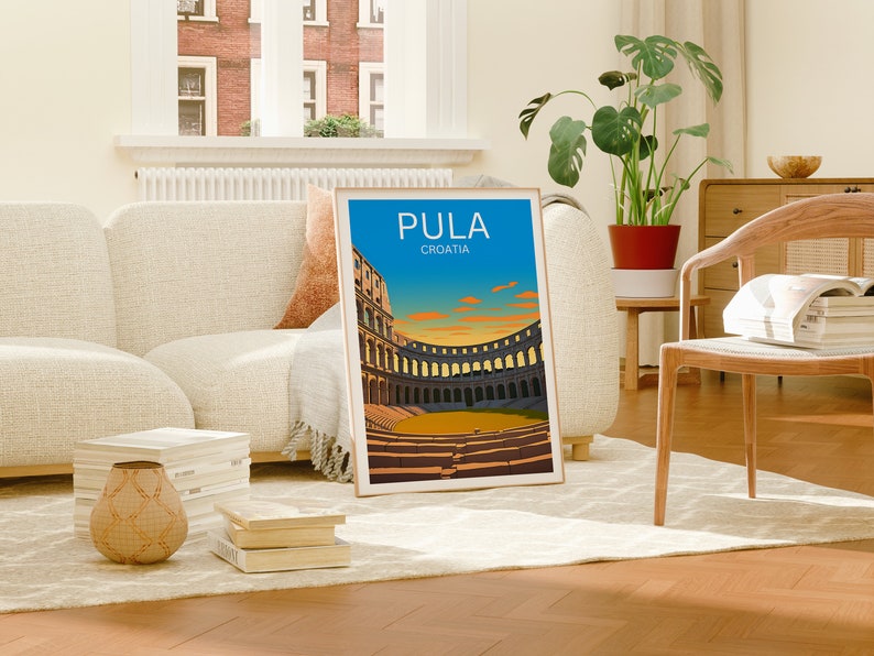 Pula Travel Poster, Croatia Wall Art, Croatia Print, Pula Poster, Pula Arena Poster, City Poster, Pula Art