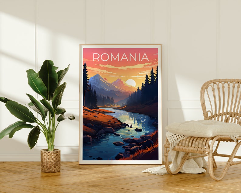 Romania Poster, Romania Print, Retezat National Park Poster, Forest Print, Romania Travel Poster, Mountain Poster, Romania Art