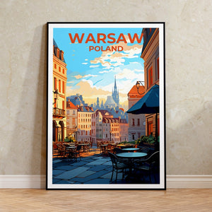 Warsaw Travel Poster, Poland Wall Art, Poland Print, Warsaw Poster, Poland Poster, City Poster, Warsaw Art