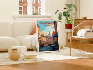 Warsaw Travel Poster, Poland Wall Art, Poland Print, Warsaw Poster, Poland Poster, City Poster, Warsaw Art
