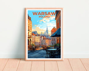 Warsaw Travel Poster, Poland Wall Art, Poland Print, Warsaw Poster, Poland Poster, City Poster, Warsaw Art