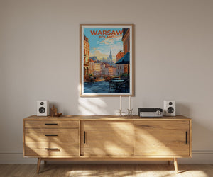 Warsaw Travel Poster, Poland Wall Art, Poland Print, Warsaw Poster, Poland Poster, City Poster, Warsaw Art