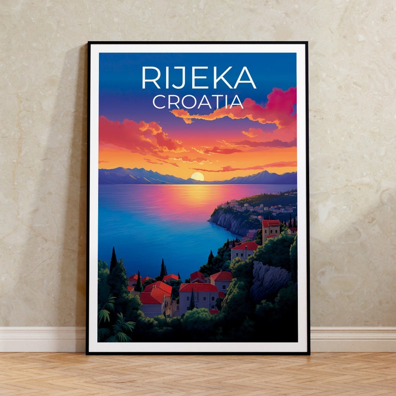 Rijeka Poster, Rijeka Print, Croatia Poster, Croatia Print, Rijeka Travel Poster, Croatia Art, Rijeka Art