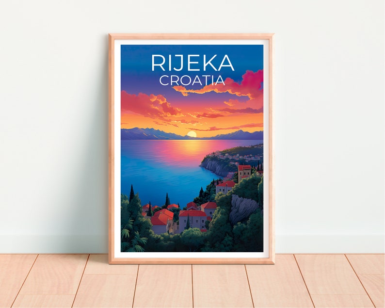 Rijeka Poster, Rijeka Print, Croatia Poster, Croatia Print, Rijeka Travel Poster, Croatia Art, Rijeka Art