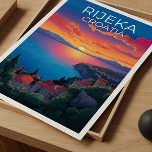 Rijeka Poster, Rijeka Print, Croatia Poster, Croatia Print, Rijeka Travel Poster, Croatia Art, Rijeka Art