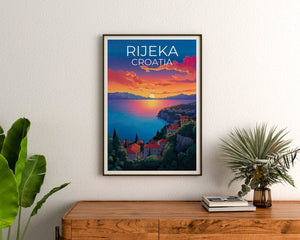 Rijeka Poster, Rijeka Print, Croatia Poster, Croatia Print, Rijeka Travel Poster, Croatia Art, Rijeka Art