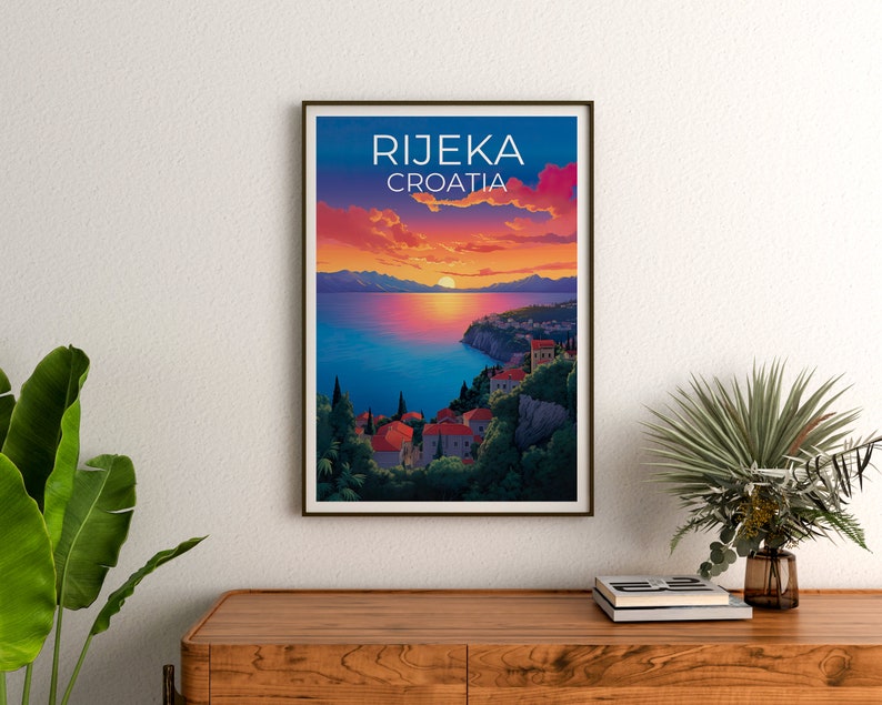 Rijeka Poster, Rijeka Print, Croatia Poster, Croatia Print, Rijeka Travel Poster, Croatia Art, Rijeka Art