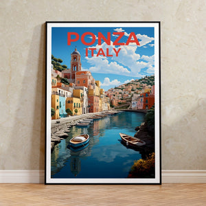 Ponza Poster, Ponza Print, Italy Art, Italy Print, Ponza Travel Poster, Ponza Island Poster, Ponza Wall Art