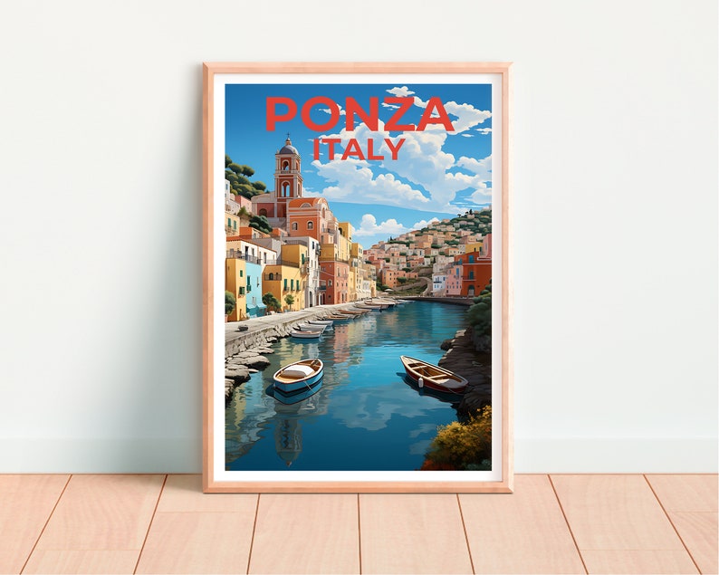 Ponza Poster, Ponza Print, Italy Art, Italy Print, Ponza Travel Poster, Ponza Island Poster, Ponza Wall Art