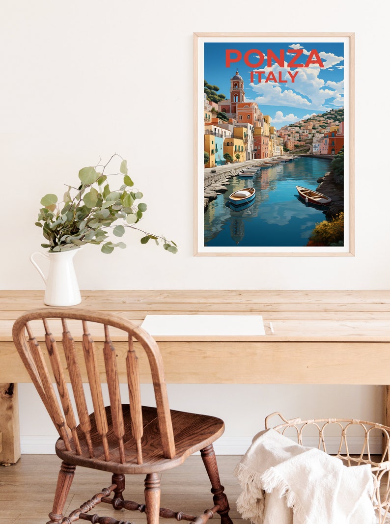 Ponza Poster, Ponza Print, Italy Art, Italy Print, Ponza Travel Poster, Ponza Island Poster, Ponza Wall Art