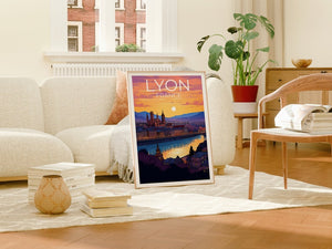Lyon Travel Poster, France Wall Art, France Print, Lyon Poster, France Poster, City Poster, Lyon Art