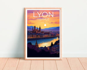 Lyon Travel Poster, France Wall Art, France Print, Lyon Poster, France Poster, City Poster, Lyon Art