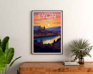 Lyon Travel Poster, France Wall Art, France Print, Lyon Poster, France Poster, City Poster, Lyon Art
