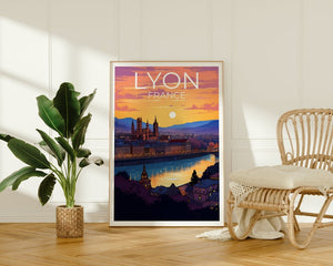 Lyon Travel Poster, France Wall Art, France Print, Lyon Poster, France Poster, City Poster, Lyon Art