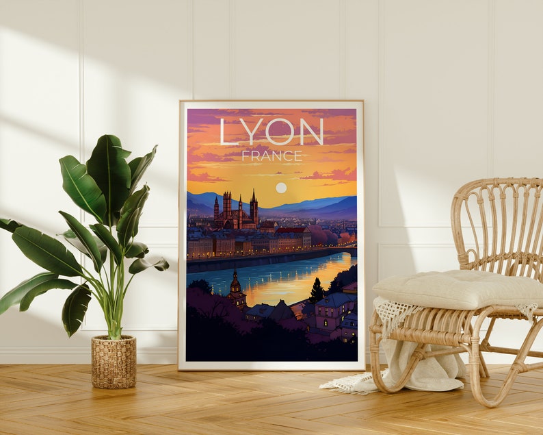 Lyon Travel Poster, France Wall Art, France Print, Lyon Poster, France Poster, City Poster, Lyon Art