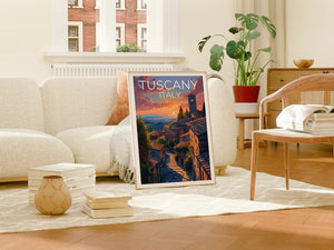 Tuscany Travel Poster, Italy Wall Art, Italy Print, Tuscany Poster, Italy Poster, Europe Poster, Tuscany Art