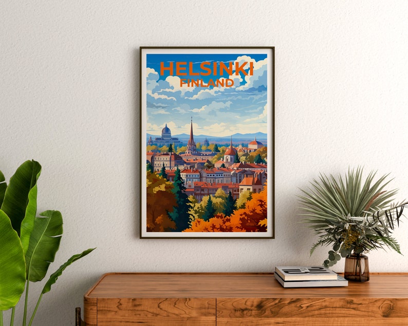 Helsinki Travel Poster, Finland Wall Art, Finland Print, Helsinki Poster, Finland Poster, City Poster, Helsinki Art