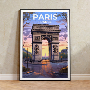 Paris Travel Poster, France Wall Art, France Print, Paris Poster, Arc de Triomphe Poster, City Poster, Wall Decor