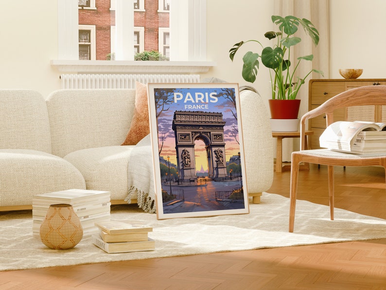 Paris Travel Poster, France Wall Art, France Print, Paris Poster, Arc de Triomphe Poster, City Poster, Wall Decor