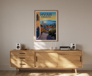 Hvar Travel Poster, Croatia Wall Art, Croatia Print, Hvar Poster, Croatia Poster, Europe Poster, Hvar Art