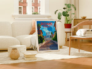 Spanish Steps Poster, Spanish Steps Print, Rome Art, Rome Print, Spanish Steps Travel Poster, Rome Poster, Italy Poster