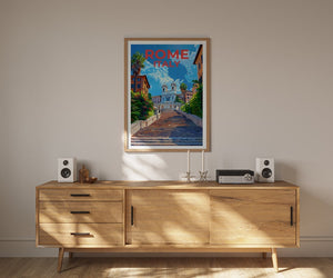 Spanish Steps Poster, Spanish Steps Print, Rome Art, Rome Print, Spanish Steps Travel Poster, Rome Poster, Italy Poster