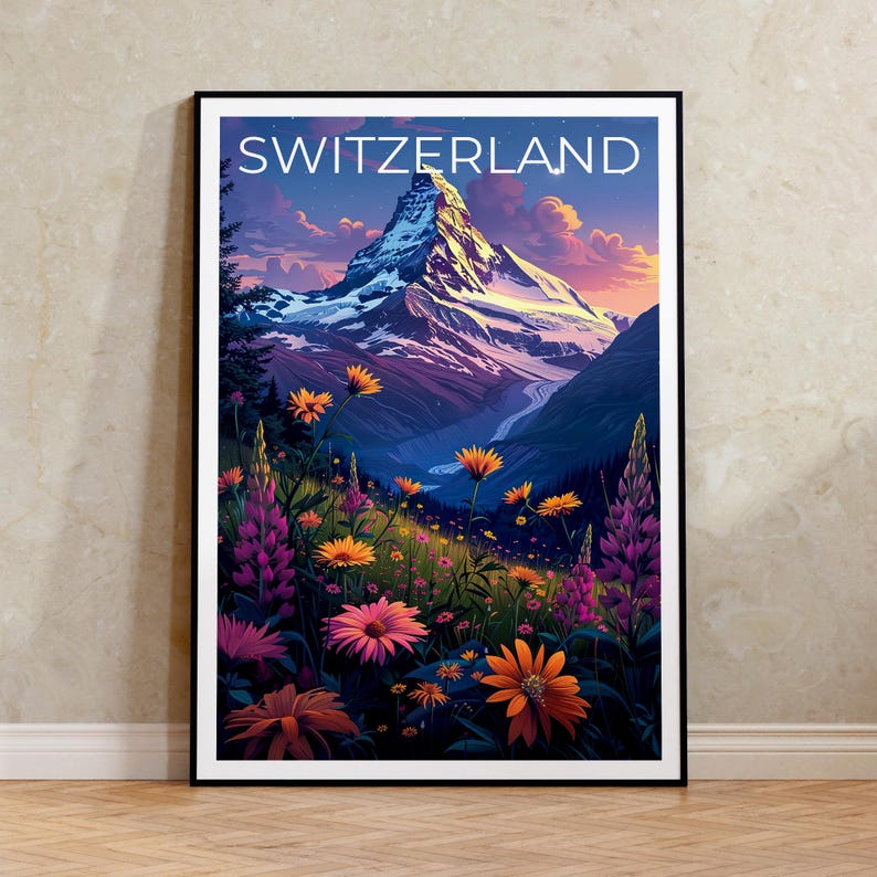 Matterhorn Poster, Matterhorn Print, Switzerland Poster, Switzerland Print, Mountain Poster, Matterhorn Art, Switzerland Gift